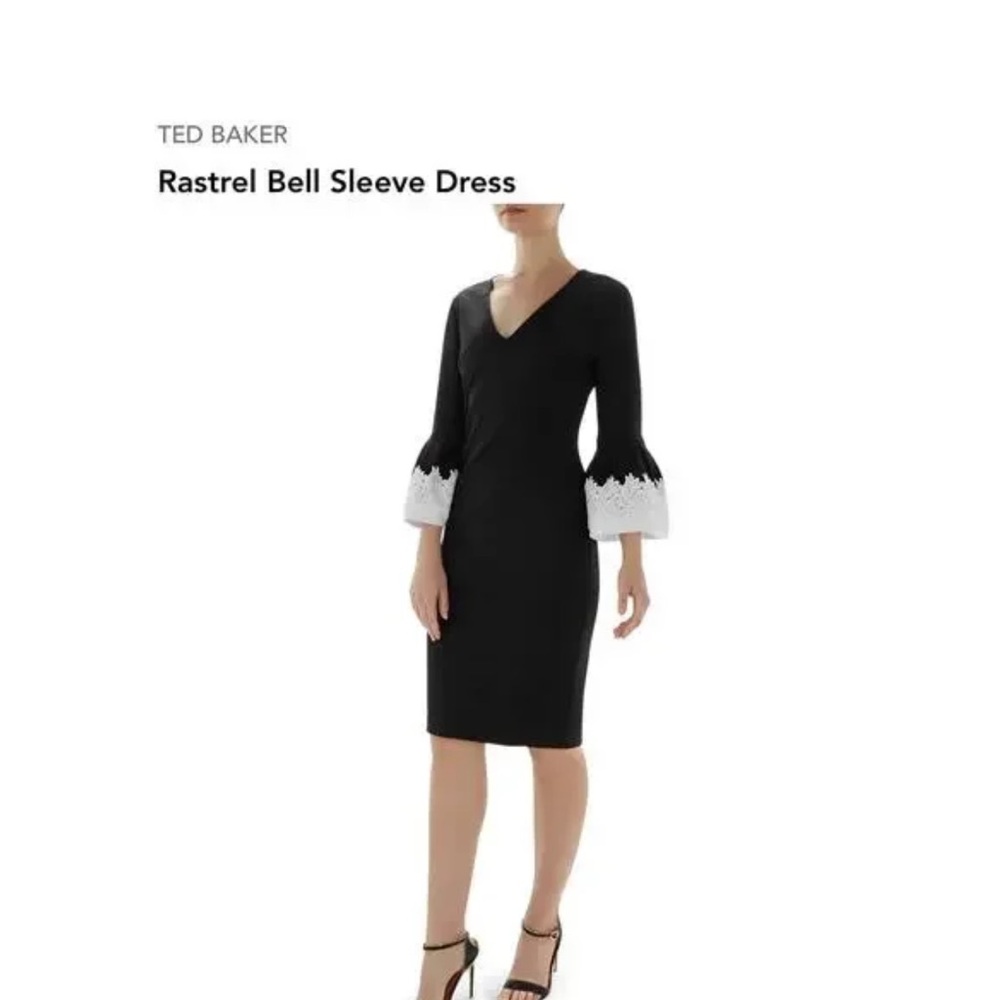 Ted Baker size 3 London Restral Bell sleeve cocktail Dress